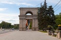 Triumphal arch in Chisinau Royalty Free Stock Photo